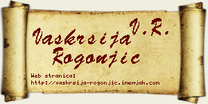 Vaskrsija Rogonjić vizit kartica